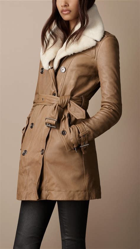 burberry leather shearling jacket.